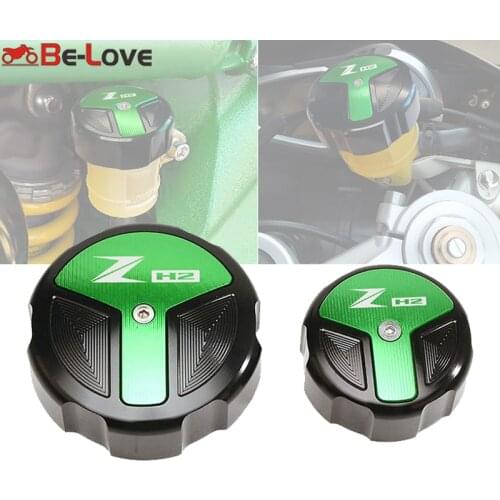 Newest For KAWASAKI ZH2 Z H2 2019 2020 2021 Motorcycle Front & Rear brake Fluid Cylinder Master Reservoir Cover Cap