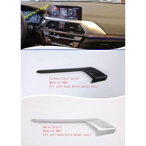 Lapetus Dashboard Middle Air AC Panel Strip Cover Trim Fit For BMW X3 G01 2018 2019 2020 2021 Matte / Carbon Fiber Look