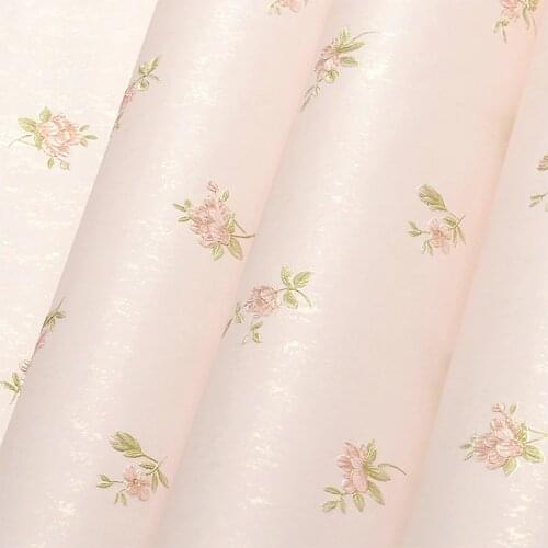 Pastoral Korean Small Flower Wallpapers 3d Princess Girl Room Background Wallpaper Roll Blue Green Pink Floral Decoration J104
