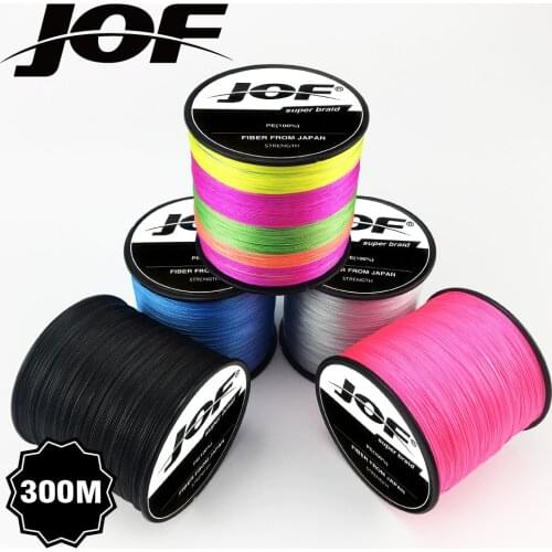 JOF Braid Fishing line 300M 8 Strands 4 Strands Multifilament Fishing Wire Carp Fishing 18-88lb