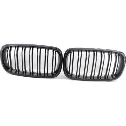 Fit For BMW X5 F15 Gloss Black Twin Slat M Look Front GRILLE 15-17