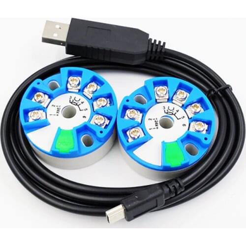 Programmable Thermocouple RTD PT100 to 4-20mA Converter TC RTD Input 4-20mA Output Head-mounted Temperature Transmitter