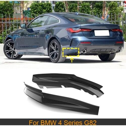 Car Rear Bumper Splitters For BMW 4 Series G82 2020 2021 Car Rear Bumper Splitters Lip Cover Carbon Fiber