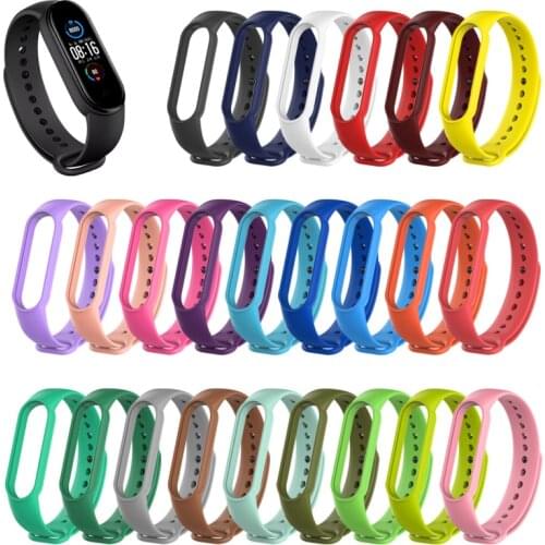 BOORUI 2021 Mi Band 5 Strap Sport Strap For Mi Band 4 Silicone Mi Band 3 Strap For Xiaomi Strap Mi Band 4 3 5