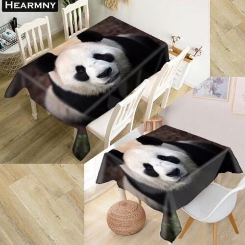 Panda Tablecloth Waterproof Oxford Fabric Square/Rectangular Tablecloth For Wedding Table Cloth Cover TV Covers