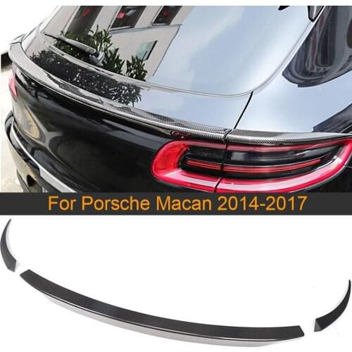 Carbon Fiber Car Rear Trunk Boot Lip Wing Spoiler for Porsche Macan 2014 2015 2016 2017 Car Rear Trunk Roof Middle Spoiler Wing