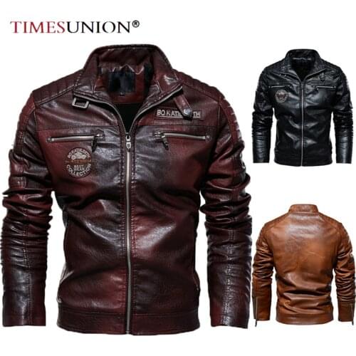 Timesunion Men's Faux Leather Jackets