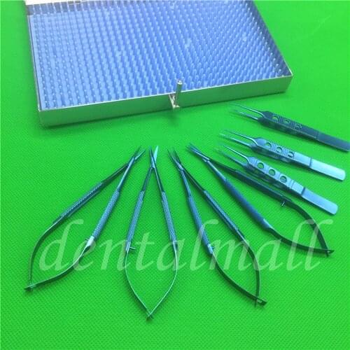Titanium Microsurgery Ophthalmic Equipment Surgical tools Set 7pcs/set