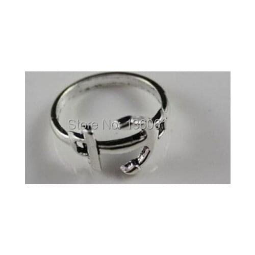 Vintage Silver Mix Hollow Round Peace Sign &Anchors Alloy Rings For Woman DIY Fashion Jewelry Accessories Gifts 10pcs X941