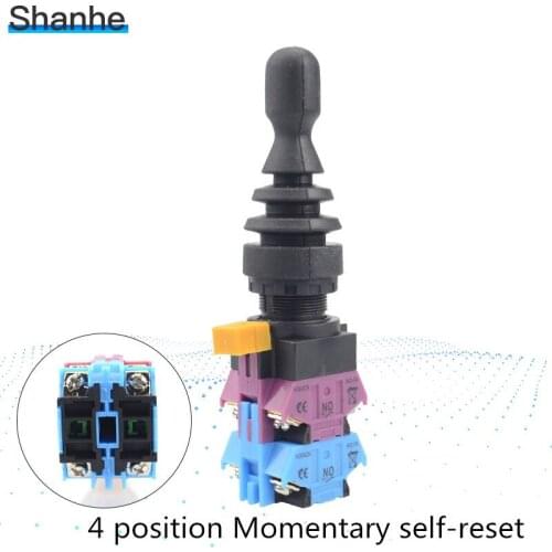 Waterproof 4 ways momentary joystick switch 4 position spring return joystick controller monolever switch