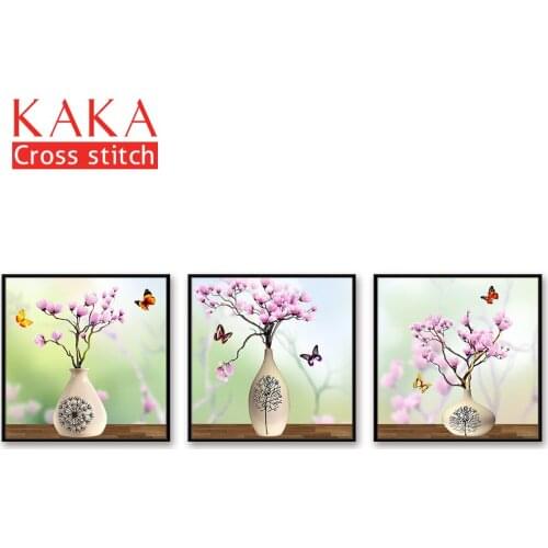 Cross stitch kits,Embroidery needlework sets with printed pattern,11CT-canvas for Home Decor Painting,Flowers Full NCKF275