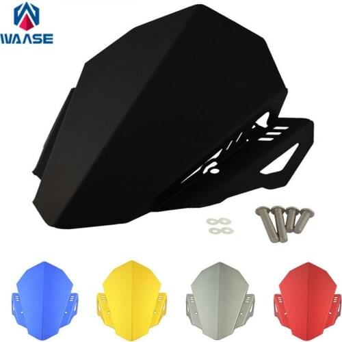 Waase For Yamaha MT-07 FZ-07 FZ07 MT07 2018 2019 2020 Aluminum Windshield Windscreen Wind Deflector