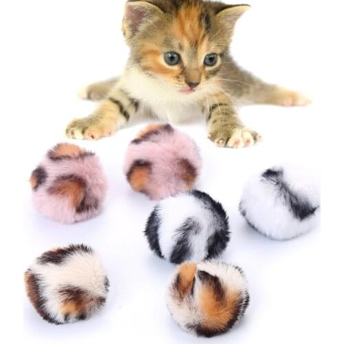 Funny 6Pcs Pet Cat Toy Cat Chew Toy Plush Fashion Kitten Ball Toy Kitten Playing Toy With Catnip Interactive Toys For Cats Toy