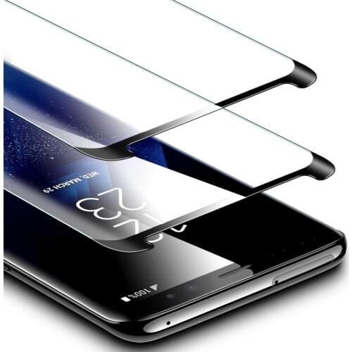 Case Friendly 3D Curved Tempered Glass For Samsung Galaxy S8 / S8 Plus Screen Protector S9 / S9 Plus Film Cover Not Full Cover