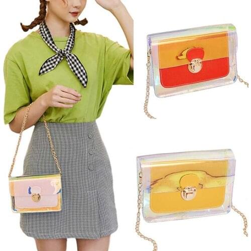 Female Shoulder Bag Shinny Laser Crossbody Bags Multipurpose Small Single-Shoulder Bag for Women