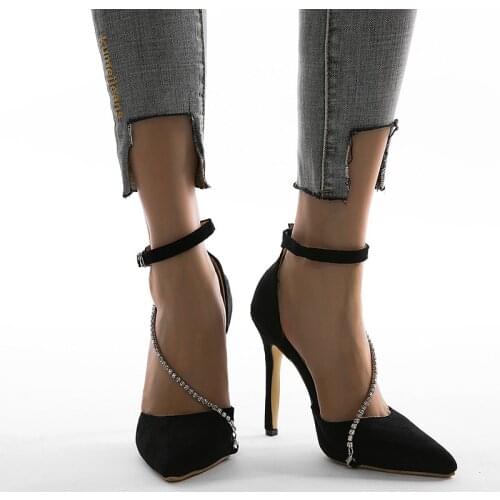 Jazz Ballroom Latin Dance Black Shoes For Dancing Women Social Strip Outdoor High Heels Silk Summer Sandals