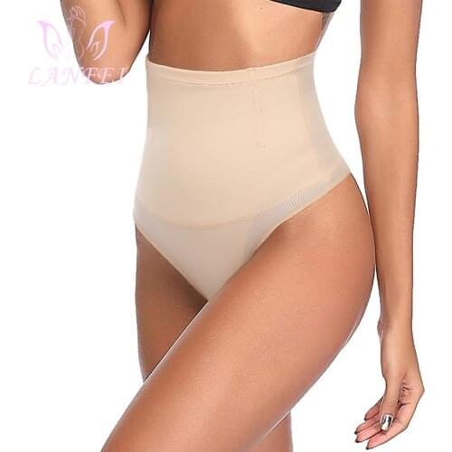 LANFEI Tummy Control Butt Lifter Waist Trainer Shapewear for Women Breathable Panties Body Shaper Slimming Thong Pant Panties