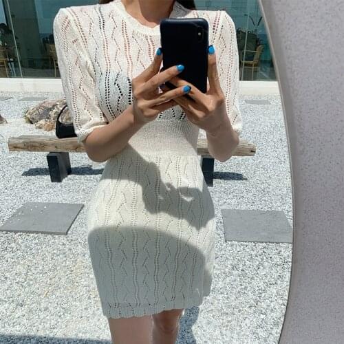 NEW Women Dress Knitted Dresses Long Maxi Oversize Dresses Knitting Robe Vestidos Elastic Bodycon Women Summer Sexy Slim Dresses