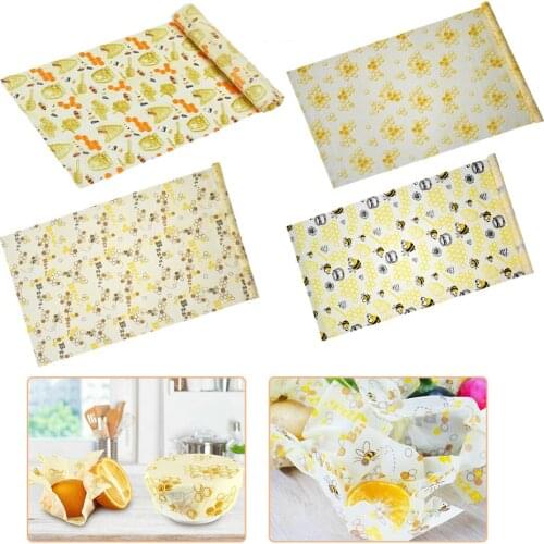 1 Roll Natural Reusable Beeswax Food Wrap Cloth Food Fresh Bag Fresh Keeping Wrap Cover Stretch Lid Plastic Wrap Replace100x33cm