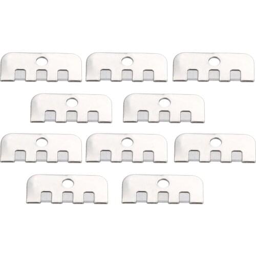 10Pcs Metal Industrial Sewing Machine Thread Cutter Sharp Blades For Single Needle Industrial Lockstitch Sewing Machine 28*12mm