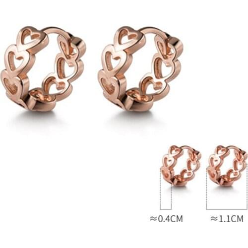 100% 925 Sterling Silver Womens Jewelry Charm Hollow Heart Hoop Earrings Small 8mm Inner Diameter Ear Jewelry For Girl Kids