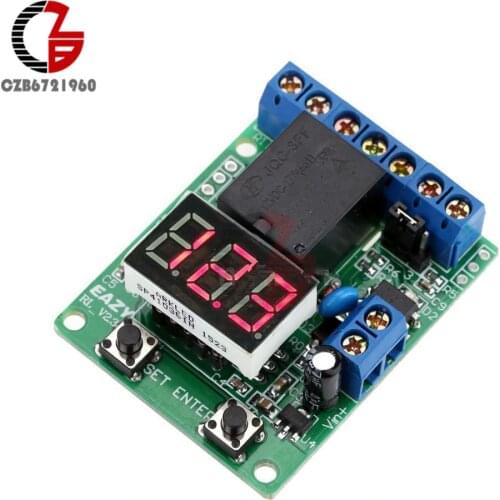 DC 12V LED Digital Adjustable Voltage Relay Protection Detection Charging Discharge Monitor Test Switch Control Board Module