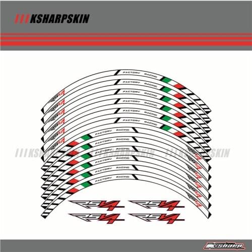 12 X Thick Edge Outer Rim Sticker Stripe Wheel Decals FIT APRILIA RSV4 17