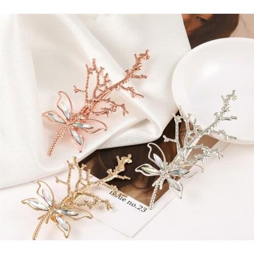 3Pcs/Set Fashion Alloy Hair Pins Butterfly Antler Decor Vintage Hair Clips Hair Accessories For Women Girls Party Dress Up