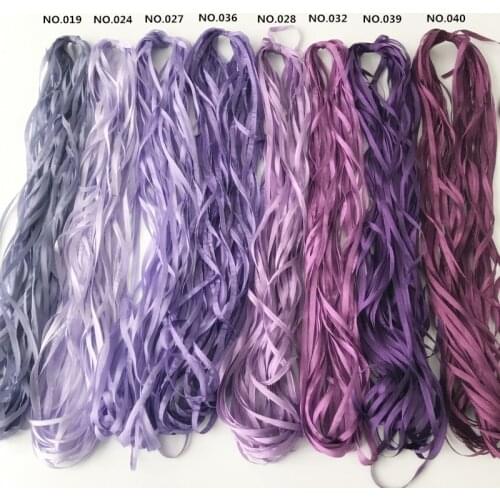 4mm 10mts to 50mts/roll 100% pure silk ribbon solid color for embroidery designs,soft hand feel,free shipping