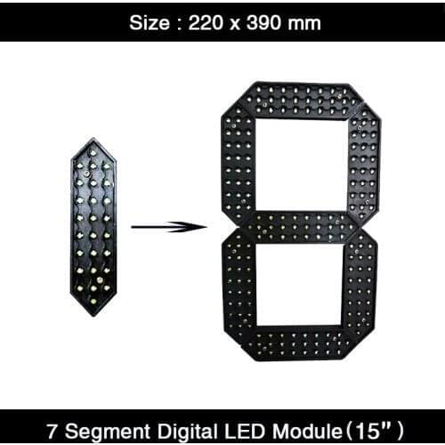 HD 6pcs/lot 15''inch Outdoor Waterproof 7 Seven SegmentLED Oil Price Segment Digital Price Panel Red Green Yellow White