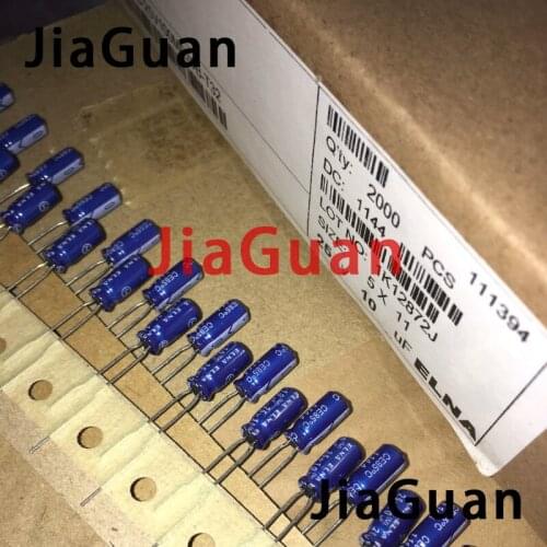 50pcs NEW ELNA RE3 25V10UF 5X11MM audio electrolytic capacitor 10uF/25V blue robe 10UF 25V re3 10uf 25v