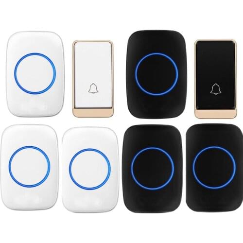 HOT wireless door bell set 3 RX emitter free of battery wireless doorbell ip44 200M work door chime door ring receiver 110-240V