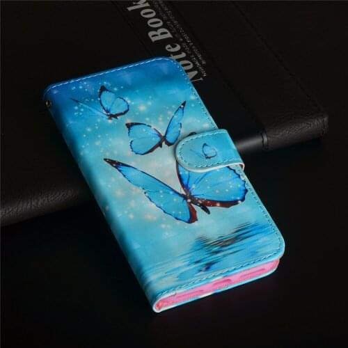 For LG Q6 Q6 Mini Q6 Plus Q6 prime 3D Painting Flip Case For LG Q7 Q8 Cover PU Wallet Leather Case Protective Cover