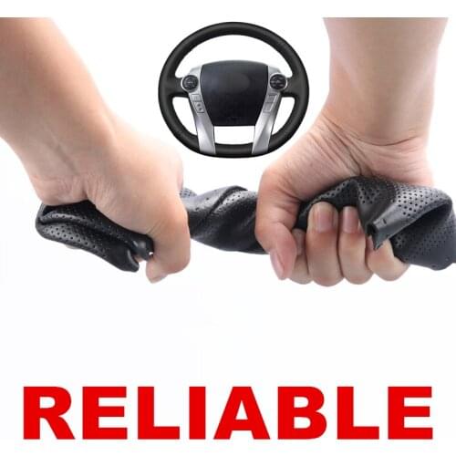 Hand sewing Black PU Artificial Leather Car Steering Wheel Cover for Toyota Prius 30(XW30) 2009-2015 Prius C(US)2012-2017