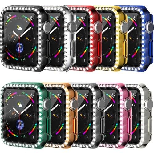 Edge Full Screen Color Bumper Cover For Apple Watch 6 5 4 3 2 40MM 44MM Case For iWatch SE 42MM Protector Apple Watch