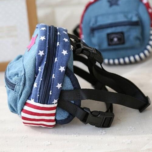 Denim Pet Harness Leash Backpack Puppy Outdoor Travel Backpack Bag Multifunction Backpack Carrier Dog Bag Accessories Supplies