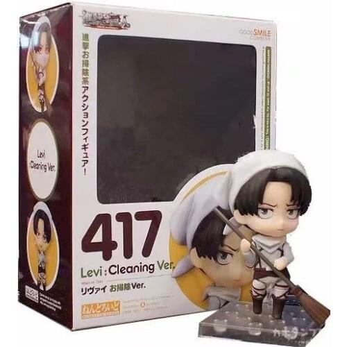 Attack on Titan Rivaille #417 Action Figure Model Toy Ackerman Eren Figurine Cute Toys Change Face Assemble Movable 10cm