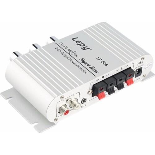 New 12V Hi-Fi Stereo Audio Amplifier Home Hi-Fi Bass Speaker Loudspeaker For Car Auto Mini MP3 MP4 PC Radio