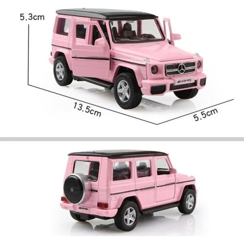 Girls Toys Gifts For Girlfriend Pink Series Diecasts Toy Vehicles Simulation Exquisite Model T1 Bus G63 1:36 Alloy Car
