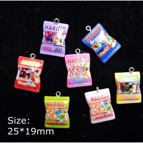 Resin Food Candy Charms Pendants Flat back Resin Cabochon for DIY necklace earring keyring Jewelry Making Accessories