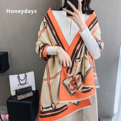 Classic Carriage Design Cashmere Shawl Air Conditioning Shawls Fashion Warm Thick Scarf Tassel Neck Scarves Bufanda Wrap Cloak