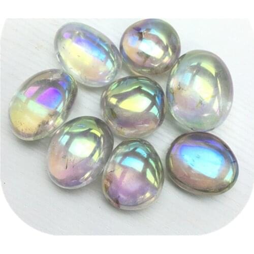 Aura Clear Quartz Palm Stone Crystals Healing Gmstones For Decoration