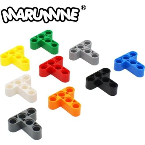 3x3 T-Beam with Hole Diameter 4.8 60484 Bricks Technology Part Robot Designer Hobby Architecture Games Block Accessories for Kid