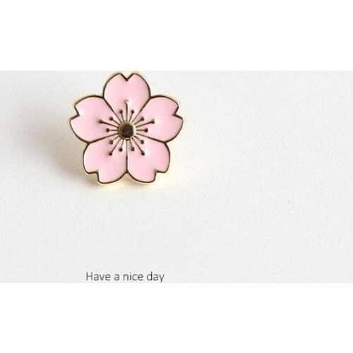 Cute Japanese Cherry Blossom Lapel Pins For Clothes Backpack Brooch Fashion Couple Gift Wholesale Jewelry Badges Enamel Pins