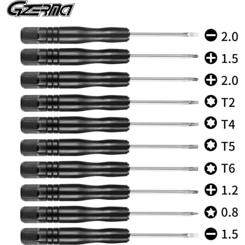 GZERMA 10pcs/set Magnetic Precision Mini Screwdriver Set For Mobile Phone Tablet Laptop Repair Home DIY Hand Repair Tools Kit