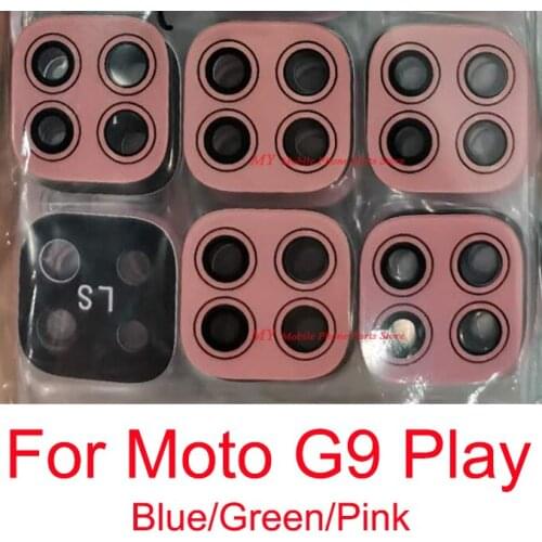New For Moto G9 Play Rear Camera Glass Lens Cover For Motorola Moto G9 Play Main Back Camera Lens Glass With Sticker Parts