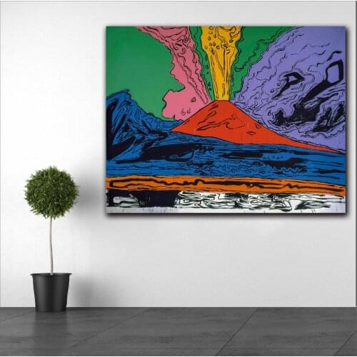 Printing Oil Painting Pop Art Andy Warhol Vesuvius II Wall Art Canvas Prints Pictures Home Decor For Living Room Bedroom Unframe