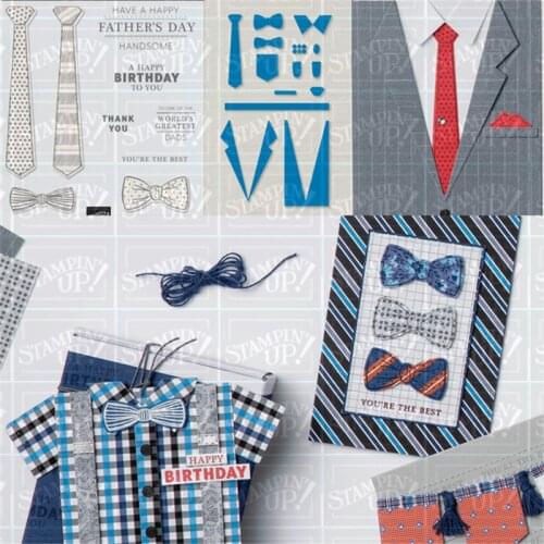 Tie Metal Cutting Dies and Stamps For Scrapbooking Practice Hands-on DIY Album Card Handmade Tools