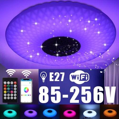 24W RGB Ceiling Lamp Home Lighting AC85-256V APP bluetooth Music Ceiling Lamps Bedroom Smart Ceiling Light WiFi Remote Control