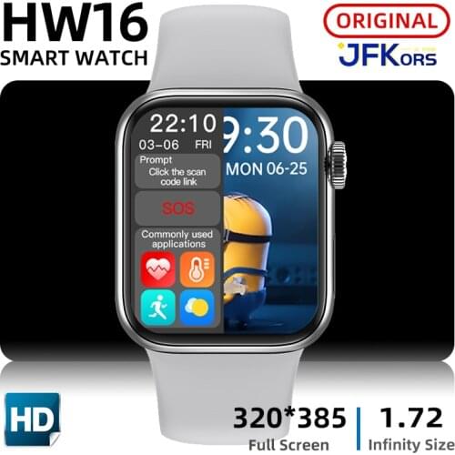HW16 Smart Watch Men Sports Heart Rate Custom Watch Face Women Fitness Bracelet PK IWO 13 w46 Series 6 hw12 ak76 FK88